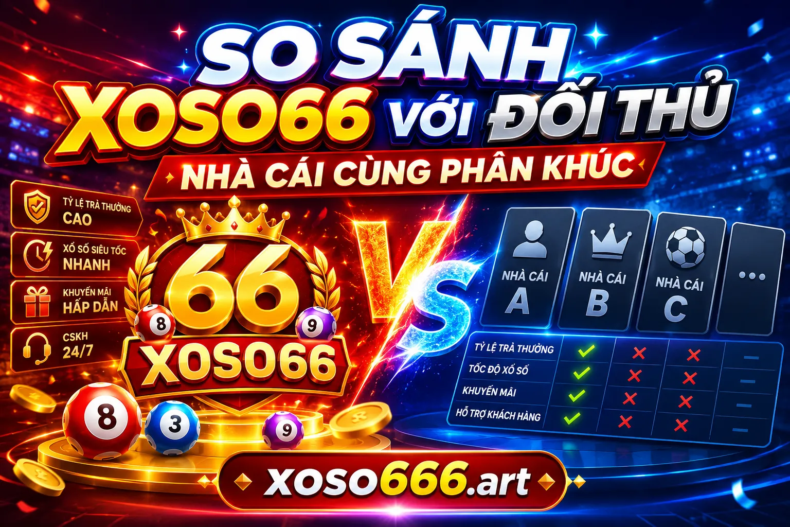 So Sánh Xoso66 Với Đối Thủ Nhà Cái Cùng Phân Khúc 1 Tiêu chí cần dùng khi so sánh Xoso66 với đối thủ